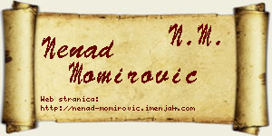 Nenad Momirović vizit kartica